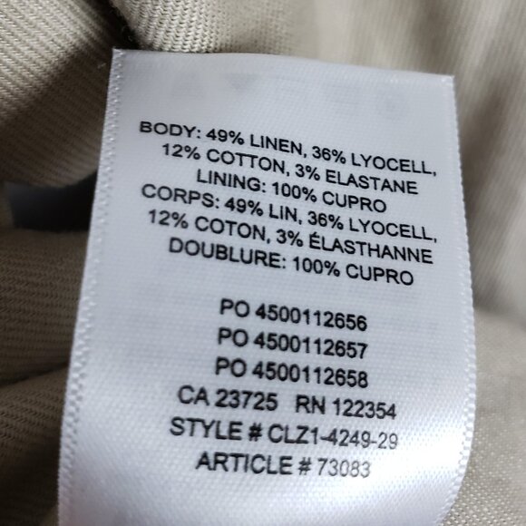 NWT Aritzia Babaton Macauley Blazer Linen Blend in Trace size 00 Neutral Office - Picture 8 of 13